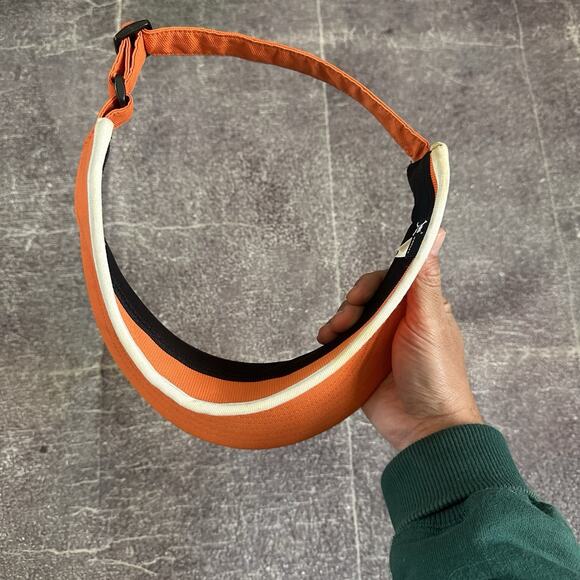 Men's Oakley Hydrolix Orange White Spell Out Logo Adjustable Visor Golf Hat Cap - Picture 2 of 4